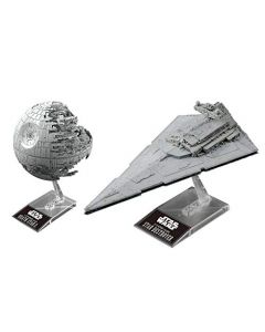 Bandai Star Wars Plastic Model Death Star II 1/2,700,000 & Star Destroyer 1/14,500 "Star Wars"