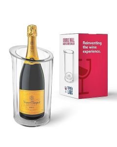 TenTen Labs - cubeta enfriador de vino – cubeta de champaña transparente – Enfriador de botellas de vino para fiestas, capacidad para cualquier botella de 750 ml, perfecto para regalar