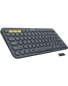 Logitech K380 - Teclado Bluetooth - Windows, Mac, cromado OS, Android, iPad, iPhone, Apple TV, compatible con Flow Cross, gris oscuro, embalaje a granel