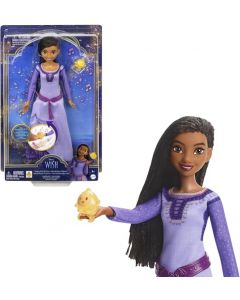 Mattel Disney Wish Toys, figura de muñeca de Moda y Estrella de ASHA of Rosas, Posable con Traje extraíble, Canta "This Wish" en inglés