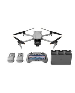 DJI Air 3 Pack Vuela Más con DJI RC 2 (control remoto con pantalla), dron con doble cámara 4K HDR con gran angular y teleobjetivo medio, 46 min de tiempo máx. de vuelo, 48 MP, O4, dos baterías adicionales