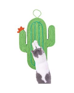 AIFUSI Rascador para Gatos, Tapetes Rascadores para Gatos con Dibujo de Cactus, Almohadilla para raspar de Cuerda Tejida, Juguetes para Gatos, Protege el Sofá y la Alfombra (Cactus)