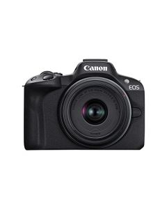 Canon EOS R50 Cámara de vlogging sin Espejo (Negro) con RF-S18-45mm F4.5-6.3 es Lente STM, 24.2 MP, Video 4K, detección y Seguimiento de Temas, Compacto, conexión de Smartphone, creador de Contenido