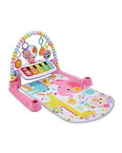 FISHER-PRICE, Deluxe Piano Pataditas Musicales Rosa, Baby, Juguetes Didácticos, Gimnasio para Bebés