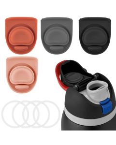 Brotou - Anillo de sellado de botella y tapón de repuesto compatible con Owala FreeSip 19/24/32/40 onzas, piezas de repuesto para tapa de botella de silicona, accesorios de junta de tapón de boca de