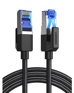 UGREEN - Cable Ethernet Cat 8 de 2 m, trenzado de alta velocidad de 40 Gbps, 2,000 MHz, RJ45, blindado, para interiores, cables LAN para PC de juegos, PS5, PS4, PS3, Xbox, módem, router