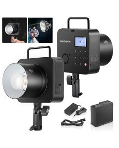 NEEWER Q4 400 WS 2.4G TTL Studio Flash (Nuevo Aspecto), 1/8000 HSS 2800 mAh Alimentado por batería luz estroboscópica para Exteriores fotografía monolight 30W lámpara de Modelado / 400 Flash de