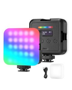 NEEWER Luz de Vídeo RGB Magnética, Iluminación Cámara Fotografía 360° Todo Color RGB61 LED con 3 Monturas Zapata Fría Panel Selfie Portátil Recargable