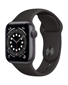 Apple Watch Series 6 (GPS + Celular, 44 mm) - Caja de Aluminio Gris Espacial con Correa Deportiva negra (renovado)