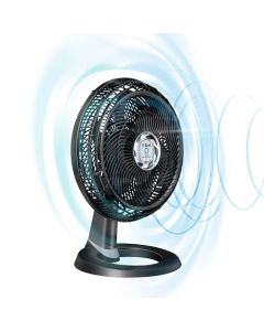 Ventilador 3 en 1, piso, mesa y pared T-fal Ultra Silence Force de 18" y 6 aspas, 100W de potencia y 4 velocidades, color negro, VE34W0X0.