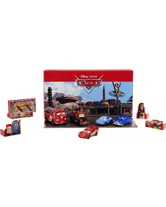 Cars Disney Pixar Cars Pack de 5 Vehículos de Colección , 5 Coches, Desplegable, Póster y Piezas Perforadas , Regalo para Coleccionistas y Niños de 3+ Años