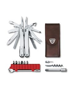 Victorinox Swiss Tool Spirit X Plus Ratchet con Funda de Piel, 105 mm, 36 usos