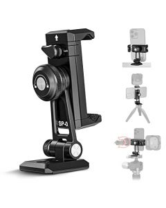 NEEWER - Adaptador de Metal para trípode para teléfono con Base Arca QR, Zapato frío, Giro de 360° 180° inclinación, Soporte para teléfono Compatible con iPhone 15 Pro MAX Galaxy S24