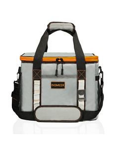 INSMEER Bolsa Térmica Aislada de 32 Latas/25 litros, Bolsa de Refrigeración pequeña con Correa para el Hombro, Plegable Fugas enfriadores portátiles para Camping, al Aire Libre, Picnic