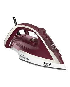 T-fal Plancha de Vapor Ultragliss Plus, suela con tecnología Durilium Airglide, incluye anti-cal y antigoteo evitando manchas en la ropa, potencia de 1800 W, color Vino, FV6811X0