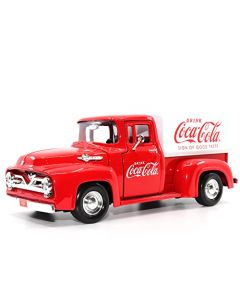 Motor city classics | Coca-Cola 1955 Ford F-100 con lona | Modelo a escala 1:24 coleccionable | 424050