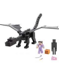 Mattel Minecraft, Vanilla Figura de Acción, Ender Dragon 15 Aniversario, Juguete de Colección, Juguetes para Niños de 6 años en Adelante