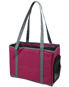 Fancy Pets Transportadora Bolsa de Mano de Tela Color Vino para Perro y/o Gato