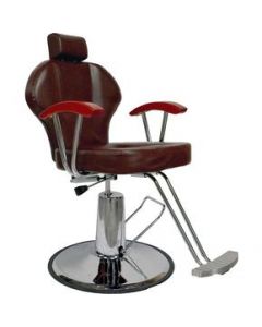 Silla Barberia Sillon Hidraulico Salon Reclinable Cafe - Café