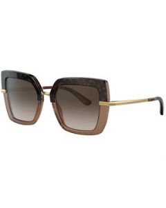 Lentes Dolce &amp; Gabbana DG4373 3256/13 Square Shape Cafe degradado - MEDIANA