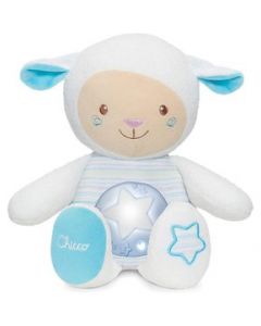 Peluche Proyector Chicco Oveja Dulces Nanas Musical - azul