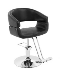 Silla Para Estetica Onof Salon Maquillaje Barberia Giratorio - Negro/Redonda