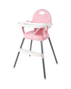 Silla Periquera Alta Bebe Plegable 3 En 1 Bandeja Ajustable