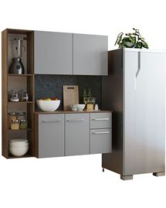 Mueble de Cocina Compacto 120cm Marrón/Gris Easy Madesa - Marron/Gris