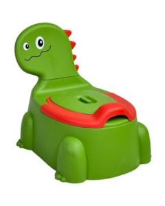 Baño para Niños con Asiento de Entrenamiento Dinosaurio Verde - Verde