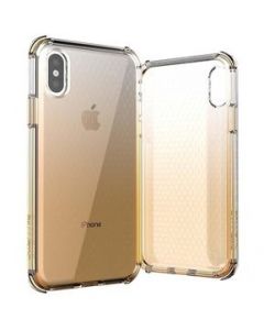 Funda BALLISTIC Jewel para iPhone X y Xs Oro Tra protector uso rudo