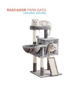 Torre Rascador Arbol Mediano Rampa Casa y Hamaca para Gato