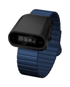 Reloj Digital Nu Nordic Watch E.T Multifunciones Silicon Negro Azul