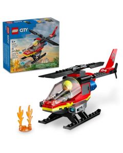 LEGO City Helicóptero de Rescate de Bomberos Juguete con minifigura de un piloto 60411