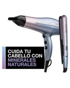 Kit Secadora + Plancha Cabello Remington D Lux Mineral Glow