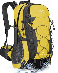 INOXTO Mochila de senderismo ligera 35L / 40L Mochila de senderismo con cubierta impermeable para la lluvia Mochila de camping para viajes Camping al aire libre para hombres y mujeres