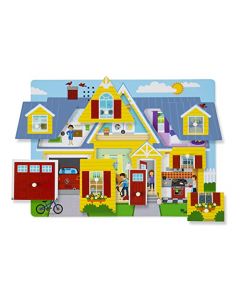 Melissa & Doug Alrededor de la Casa - Rompecabezas con Sonido - Rompecabezas de Madera con Clavijas (8 piezas)