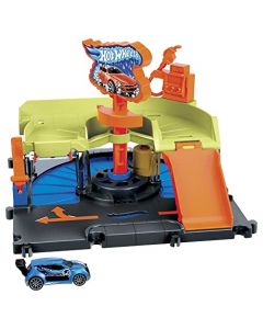 Hot Wheels City, Autolavado de la Ciudad, Pista de Juguete para niños de 4 años en adelante Compatible con Otros Sets