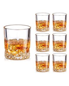 Tucorresi Juego de 6 Vasos de Whisky, Whiskey Rocks Vasos Antiguos, Vasos de Barra sin Plomo, Regalos para Hombres, 11 onzas para beber escocés, bourbon, vodka, tequila, ron, coñac, cóctel