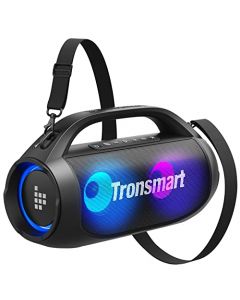 Tronsmart Bang SE Bocina Bluetooth 5.3 40W para Fiestas Luz RGB, IPX6, SoundPulse, Sonido Envolvente Correa para Transportar