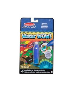 Melissa & Doug On the Go Water Wow! Bloc de Actividades de Dinosaurios, Libro Reutilizable de Colorear con Agua