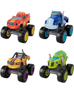 Fisher-Price Blaze and The Monster Machines Racers - Juego de 4 vehículos de Metal Fundido a presión para niños preescolares a Partir de 3 años [Exclusivo de Amazon]