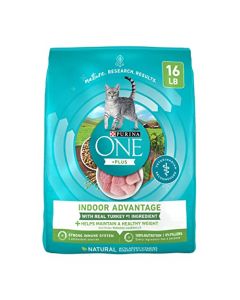 PURINA ONE Advantage Alimento para Gatos Adultos para Interiores, Ventaja en Interiores, 16 LB. Bag