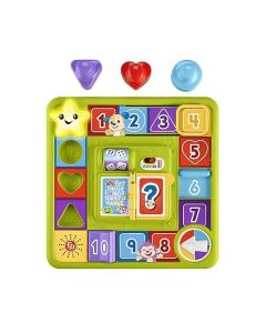 Fisher-Price RIE y Aprende Juguete para Bebés Mi Primer Juego de Mesa de Aprendizaje para bebés de 9 Meses en adelante