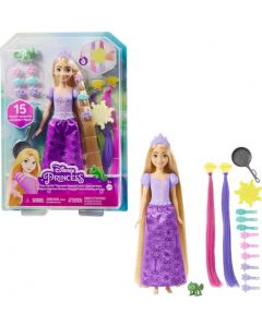 Mattel Disney Princess Rapunzel peinados mágicos Muñeca princesa con extensiones y accesorios para el pelo, juguete +3 años (Mattel HLW18)