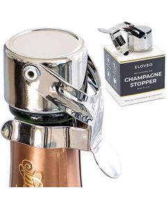 Tapón de Champán Kloveo - Tapónes de botella de champán WAF de grado profesional - Ideal para Vinos Espumosos, Cava, y Prosecco - Sistema de Sellado Patentados (sin Bomba de Presión)