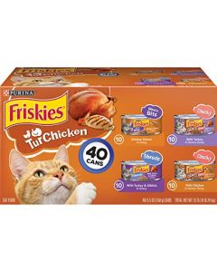 Purina Friskies TurChicken Wet Cat Food Variety Pack - (40) 5.5 oz. Cans