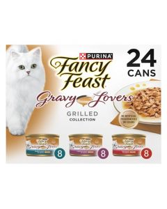 Fancy Feast Wet Cat Food, Gravy Lovers, Poultry & Beef Variety Pack, 3-Ounce Can, Pack of 24