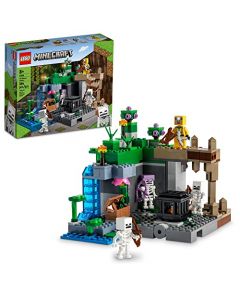 Lego® Minecraft® 21189 La Mazmorra del Esqueleto; Juguete basado en el Videojuego, Incluye un Explorador de la Cueva y 3 Esqueletos; Regalo de cumpleaños para niños a Partir de 8 años (364 Piezas)