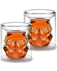 VI AI Vasos de whisky, vasos de cóctel, vasos de doble pared de vidrio antiguo para beber bourbon, whisky escocés, cócteles, coñac, 150 ml, 2 unidades