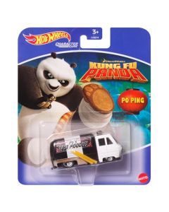 Hot Wheels Character Cars Vehículo de Juguete PO- Kung Fu Panda para niños de 3 años en adelante